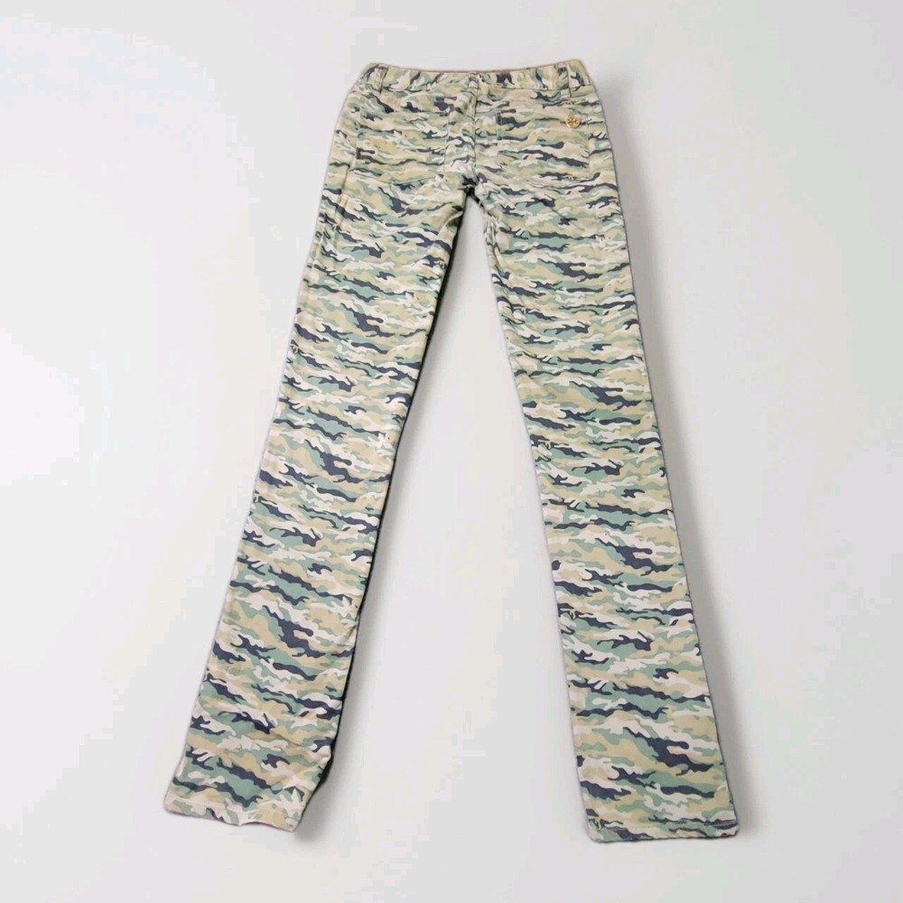 Tory Burch Women's Camouflage Super Skinny Jeans Size 27 Stretch Camo Pants